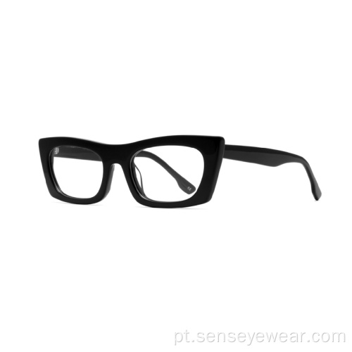 Mulheres moda gato olho acetato de óculos óculos de moldura